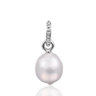 Подвески для браслета, из серебра 925 пробы, пресноводные, культивированные, жемчужная подвеска в стиле барокко для изготовления ювелирных изделий