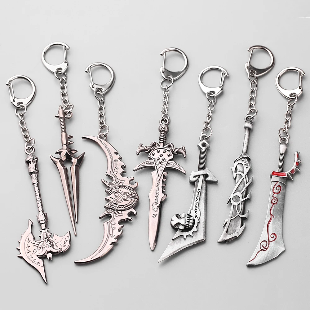 Игры World of WarCrafts брелок король-Лих Frostmourne меч топор-Нож Оружие кинжал металлические фигурки брелок ювелирные изделия для фанатов