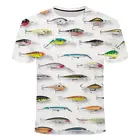 Летняя модная новая футболка с 3D принтом, одежда с животным элементом рыбы, голубого океана, большой размер, малый размер, оптовая продажа, под заказ