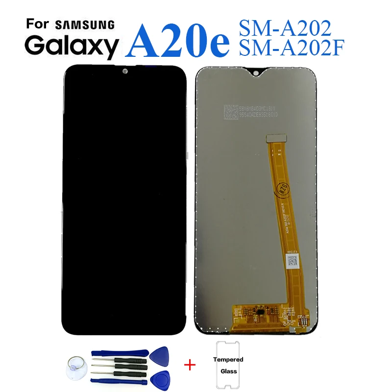 Для samsung A20e A202 SM A202F дисплей ЖК экран Замена для A20E полный модуль|Экраны мобильных