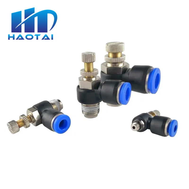 

5Pcs Tube 12mm x 1/4"BSPT 12mm Male Threaded Elbow Pneumatic Speed Controller Airflow Control Connect Fitting SLA12-02