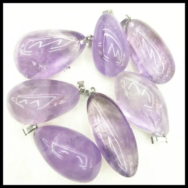 2 шт. Натуральный Полудрагоценный камень красивые аметисттные камни подвески