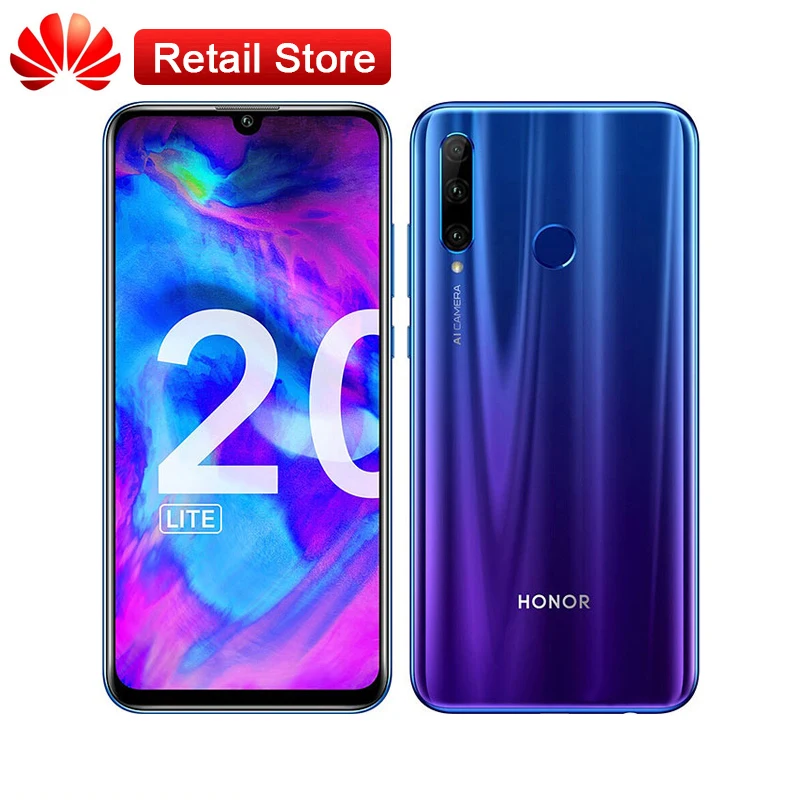 Смартфон HONOR 20 lite глобальная версия 4G полноразмерный экран 6 21 дюйма Kirin 710 Android 9 0