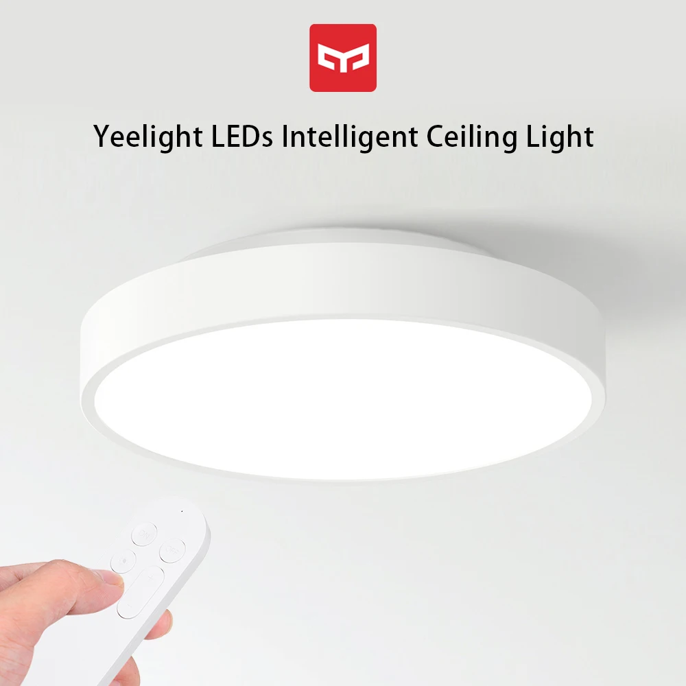 Yeelight-lámpara de techo inteligente con Control remoto para el hogar, luz led AC220V de 23W con WiFi/BT/Control por voz para sala de estar y dormitorio