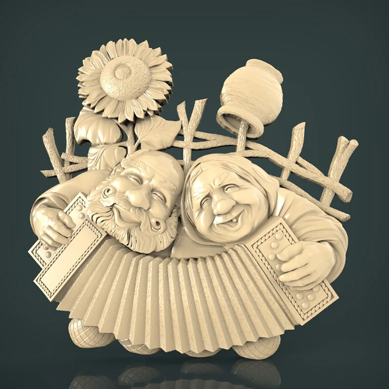 STL 3d модель для фрезерного станка с ЧПУ резьба и гравировка artcam aspire bas relief kind