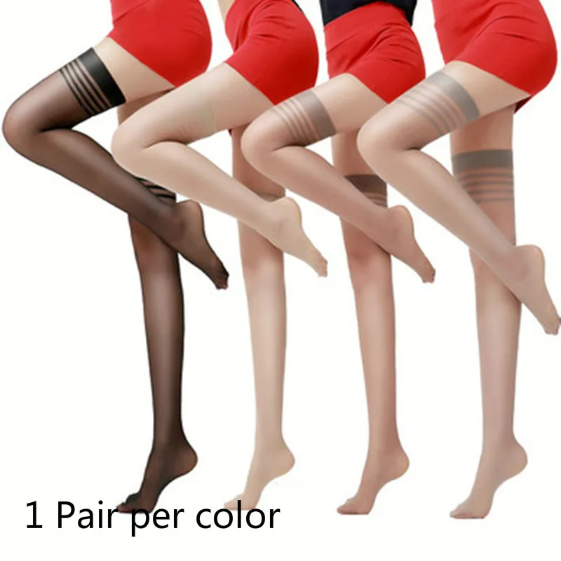 Женские летние тонкие дышащие чулки сексуальные Полосатые офисные 5D дешевые