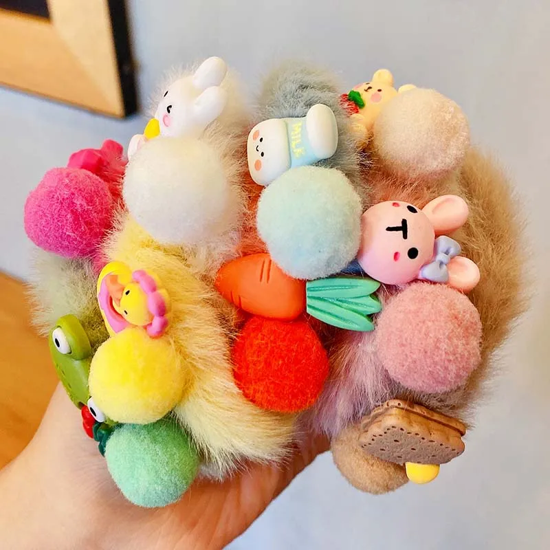 Резинки для волос Детские Зимние милые Мультяшные аксессуары | Аксессуары одежды