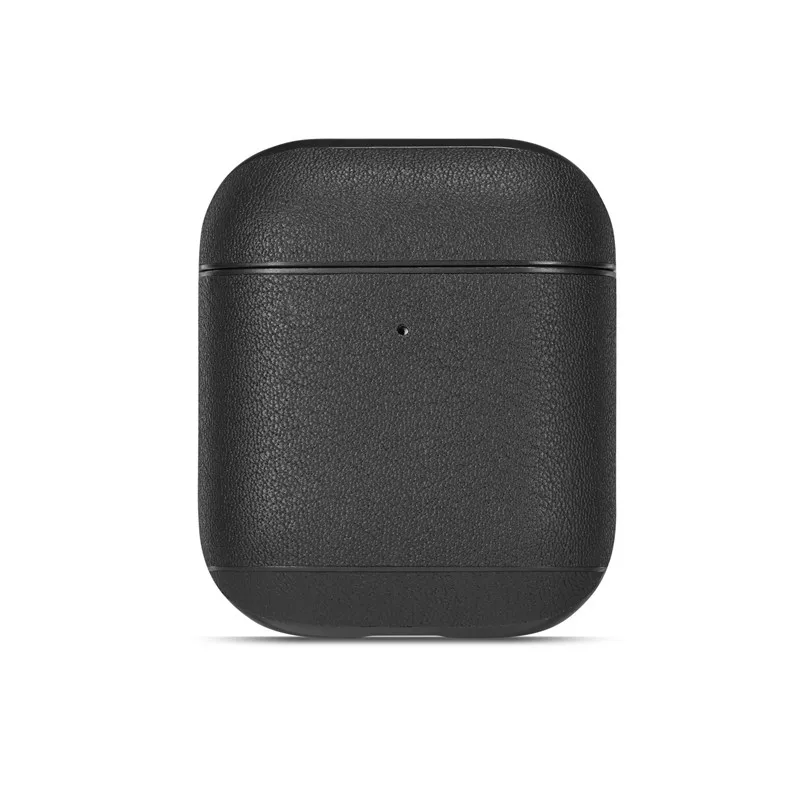 OTTWN цветной кожаный чехол для наушников для airpods1 2 Простой чистый цвет беспроводные bluetooth наушники защитная крышка для airpods - Цвет: B