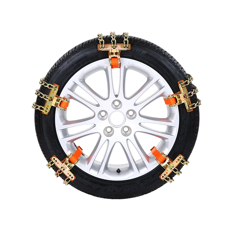 

8pcs Automobile Emergency Snow Chains Universal Car Tyre Winter Roadway Safety Chains Snow Climbing Mud Ground Anti Slip