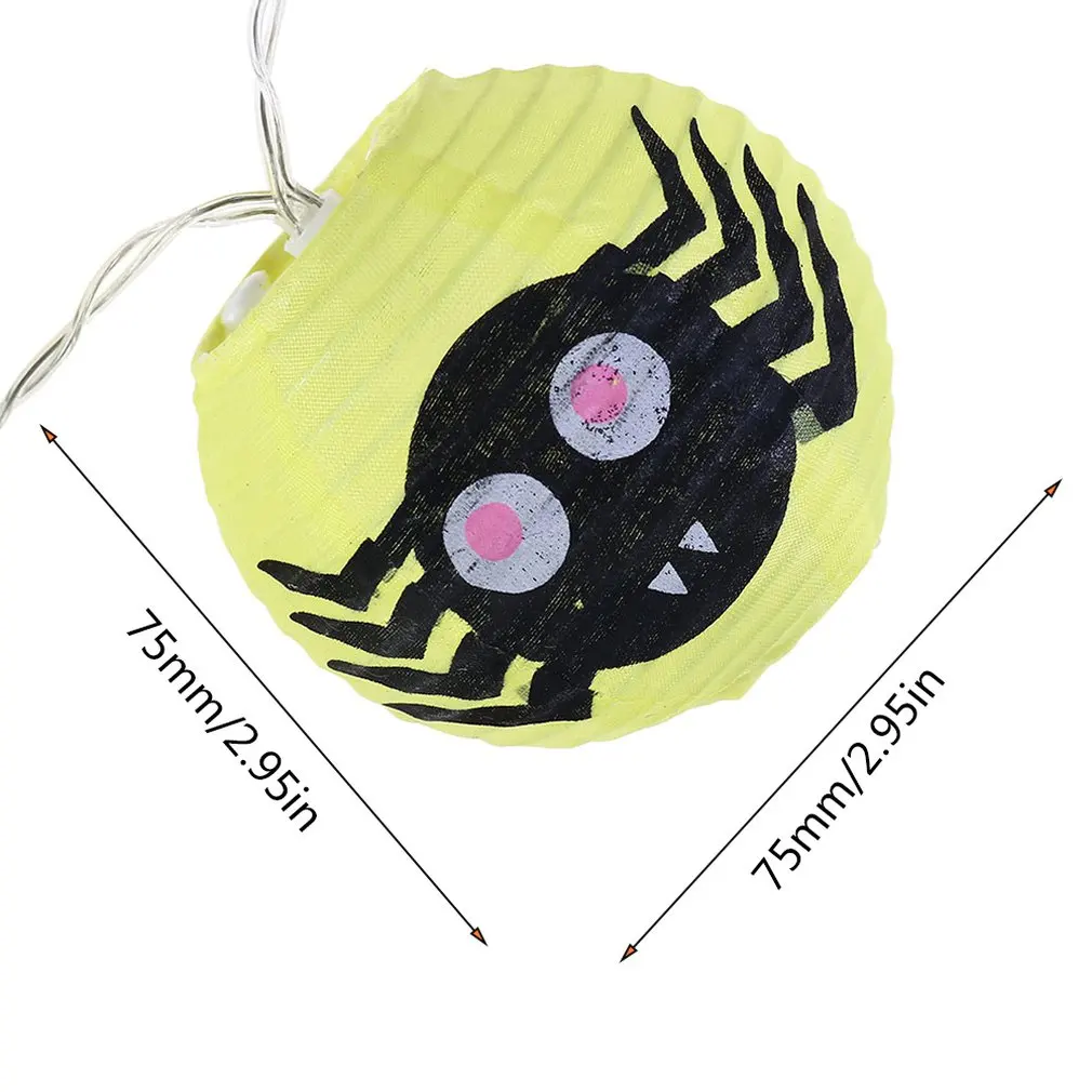 10Led Хэллоуин Желтый Паук блестящие бумажные фонари место реквизит для