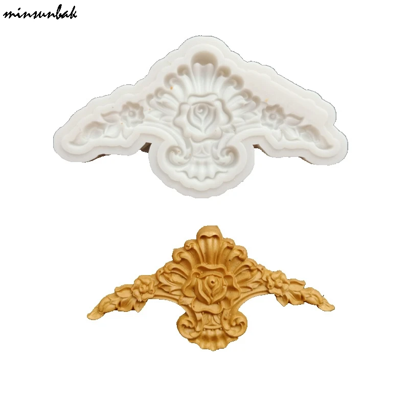 Силиконовая форма minsunbak с цветами Европейская классическая рельефная текстура
