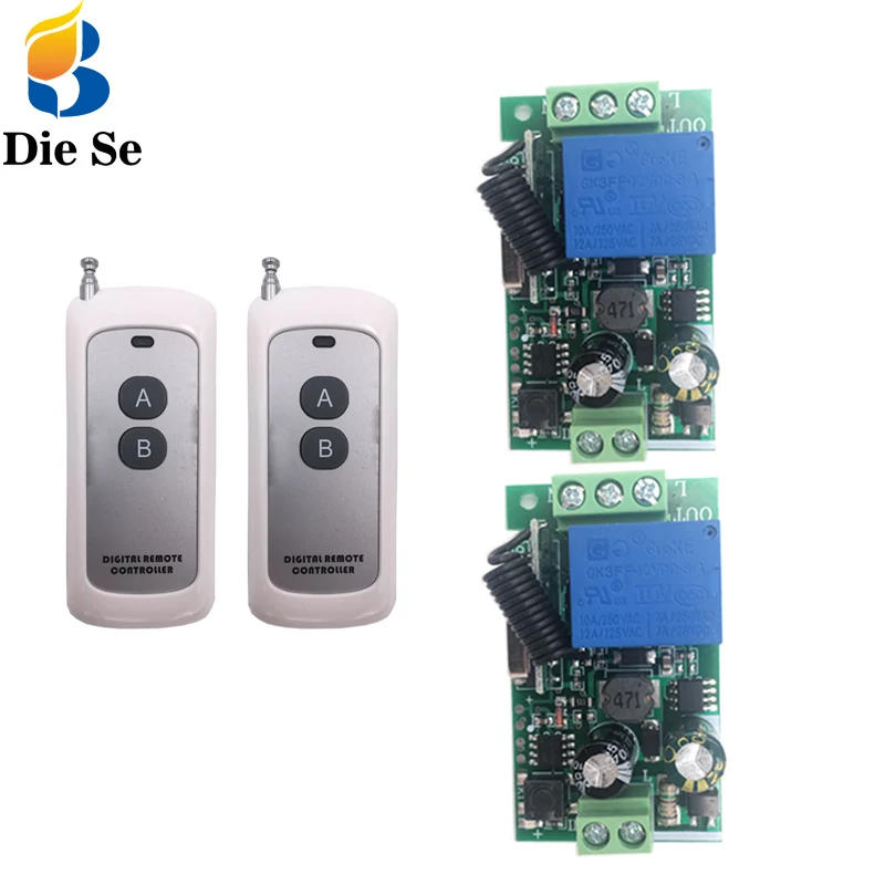 

433MHz Wireless Universal Remote Control Switch AC 100V 220V 10A 1CH rf Relay Receiver and Transmitters 500m long range control