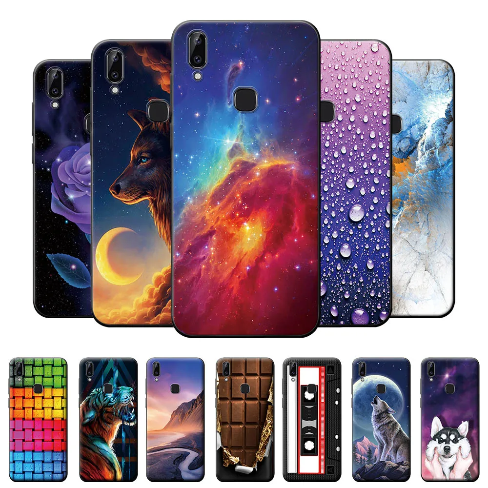 Чехол для телефона vivo Y85, ударопрочный, задняя крышка из TPU на Y 85, мягкий силиконовый кул-шелл.