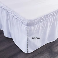 3 size bed skirt white bed shirts without surface elastic band single queen king easy oneasy off bed skirt bedding home textile