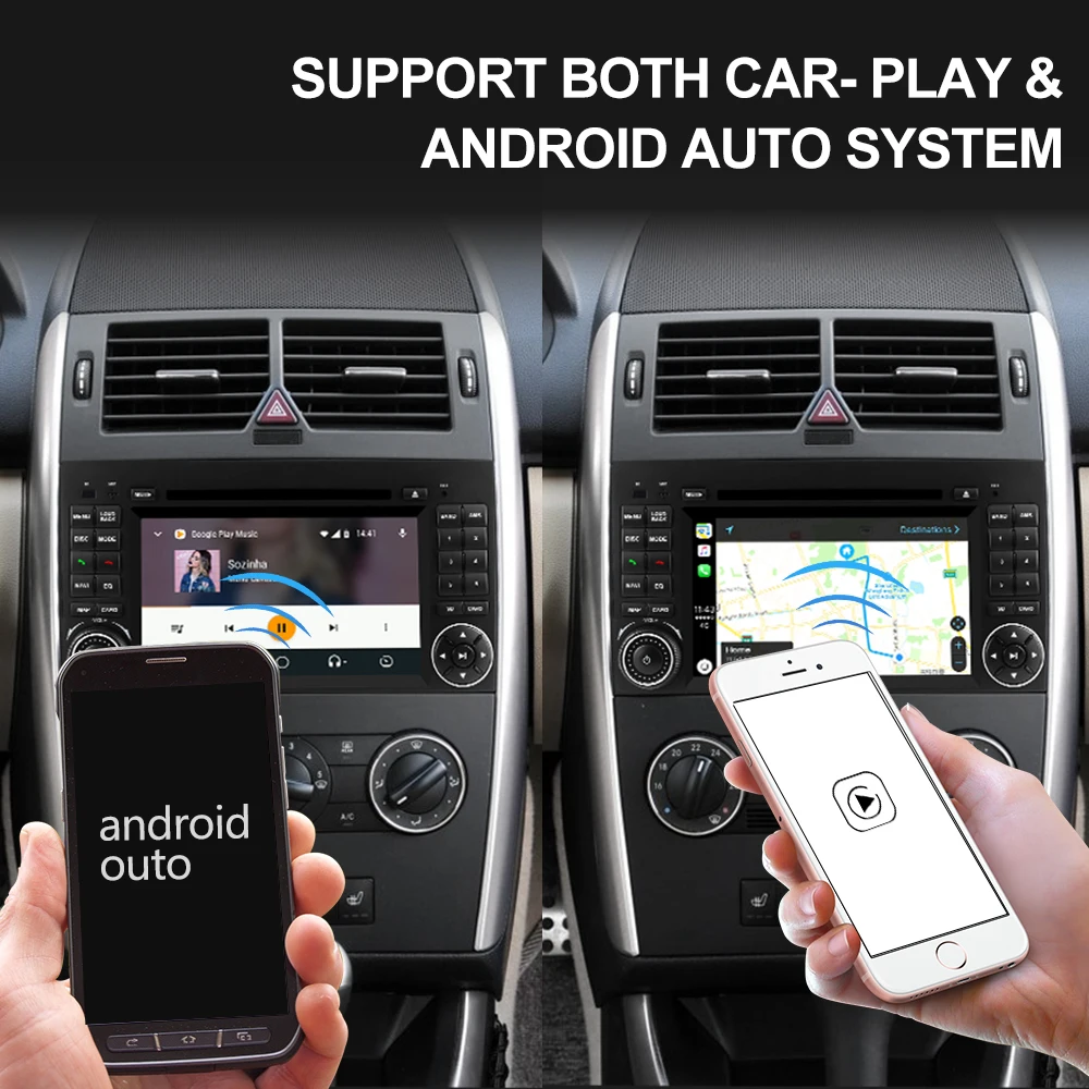 Isudar 2 Din Car Radio Android 9 For Mercedes/Benz/Sprinter/B-class/B170/B200 Auto Multimedia GPS Octa Core ROM 32G DVR Camera | Автомобили