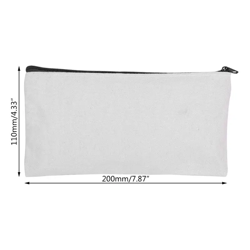 

10Pcs DIY Craft Blank Bag Canvas Makeup Pencil Pouch Multipurpose Pencil Case Cosmetic Bag