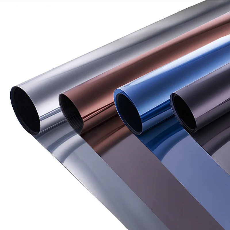 

Термоизоляционная стеклянная пленка длиной 2 м, статическая липкая Солнцезащитная энергосберегающая Съемная прочная наклейка с отражающи...