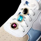 Металлические зажимы для обуви, 1 шт., стразы, зажимы AF1 Пряжка для шнурков, зажимы для обуви с блестящими бриллиантами, аксессуары для украшения обуви