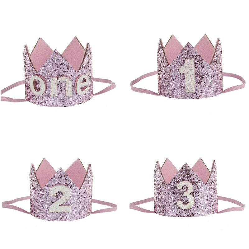 Chicinlife 1, 2, 3 повязка на голову с короной на день рождения шапка для детей 1, 2, 3 дня рождения украшение для детской вечеринки декор для детского дня рождения шапка для дня рождения