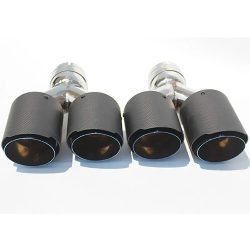 2 шт. матовый глушитель для выхлопной трубы из углеродного волокна 63 мм 89