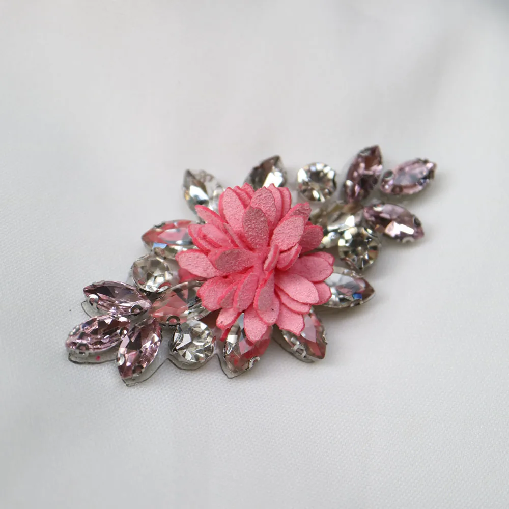 1 шт. аппликации для одежды с кристаллами и цветами из бисера | Дом сад