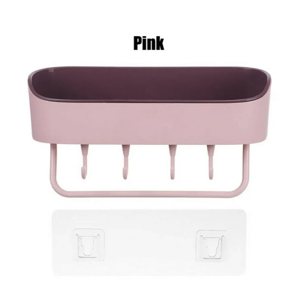 Pink Лидер продаж мульти-функциональный Ванная комната полка, туалетный настенный держатель для ванной стойка для шампуней угловая полка для хранения - Цвет: Pink