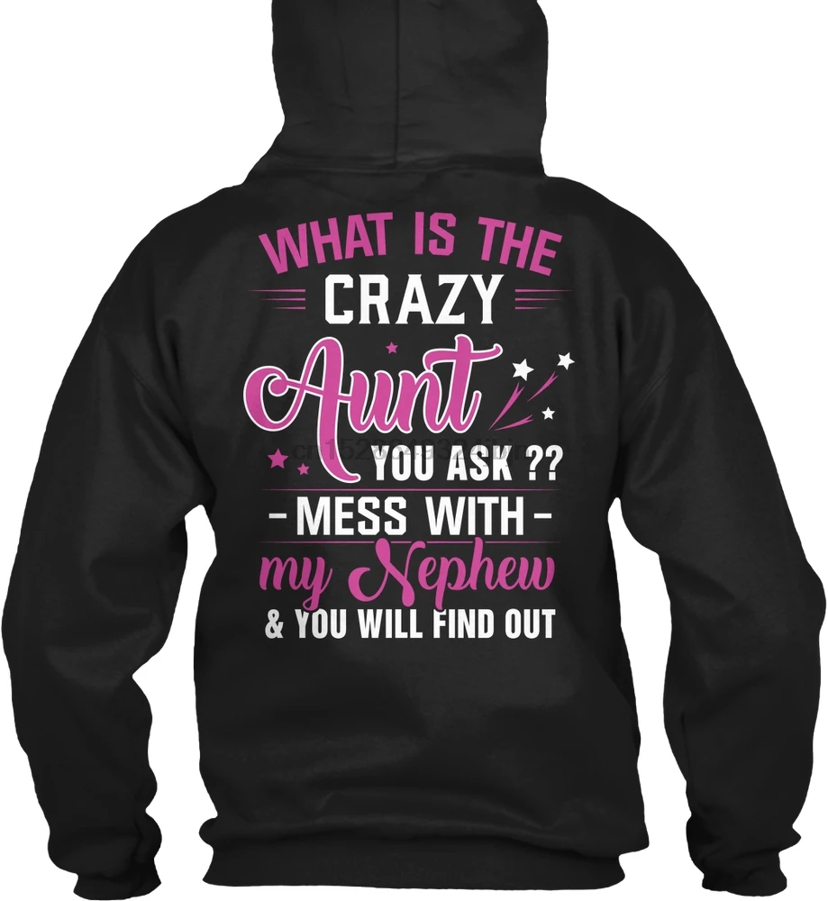 Мужская толстовка с длинным рукавом What is the crazy aunt women уличная одежда|Мужские