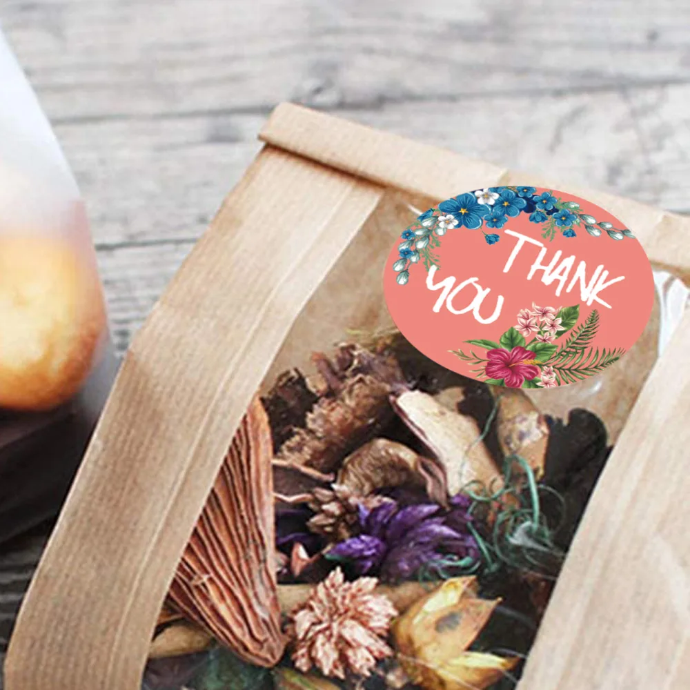 

2021 1 inch 500 pcs/roll Thanksgiving craft label, high quality sticker for baking gift card party wedding gift packaging