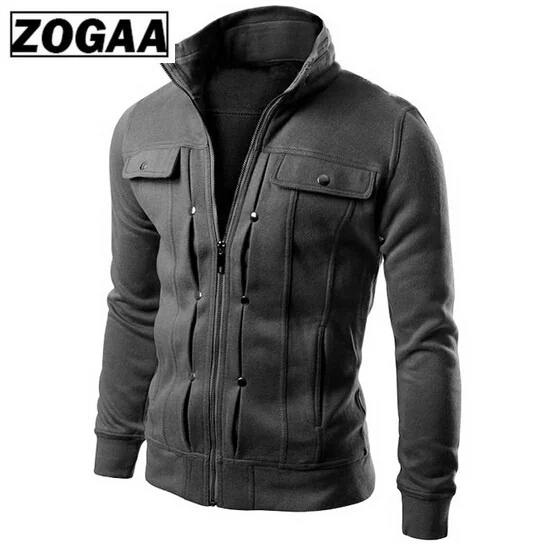 Хит 2019 мужские куртки пальто с заклепками длинным рукавом одноцветные