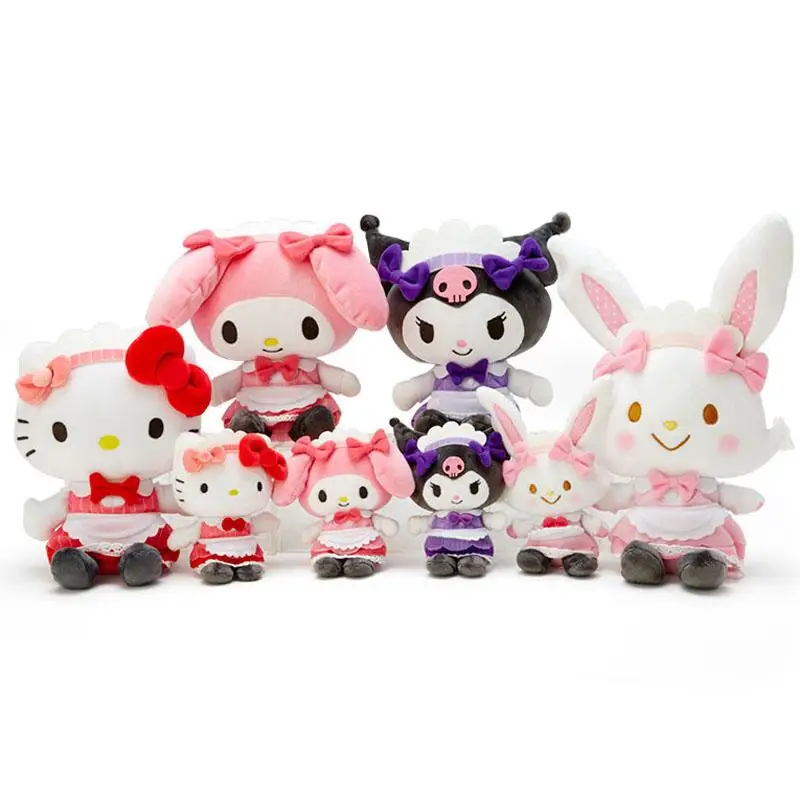 

Original 11Cm Wish Me Mell Rabbit My Melody Melo Kuromi Hello Kitty Japan Cartoon Keychain Soft Stuffed Plush Dolls Kids Toys