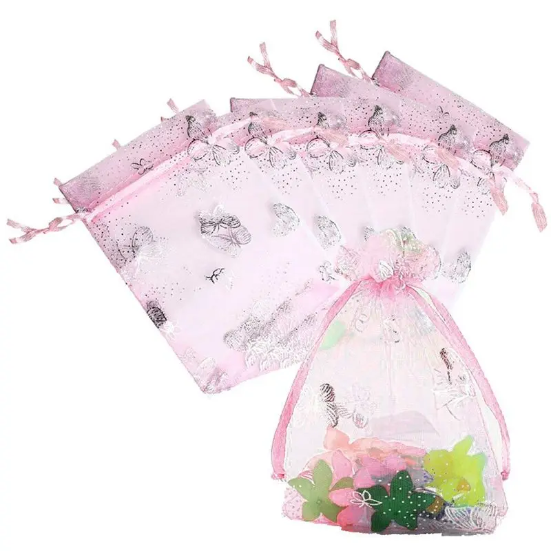 Подарочные сумки из органзы 100 шт. подарочные сумочки для конфет и шоколада