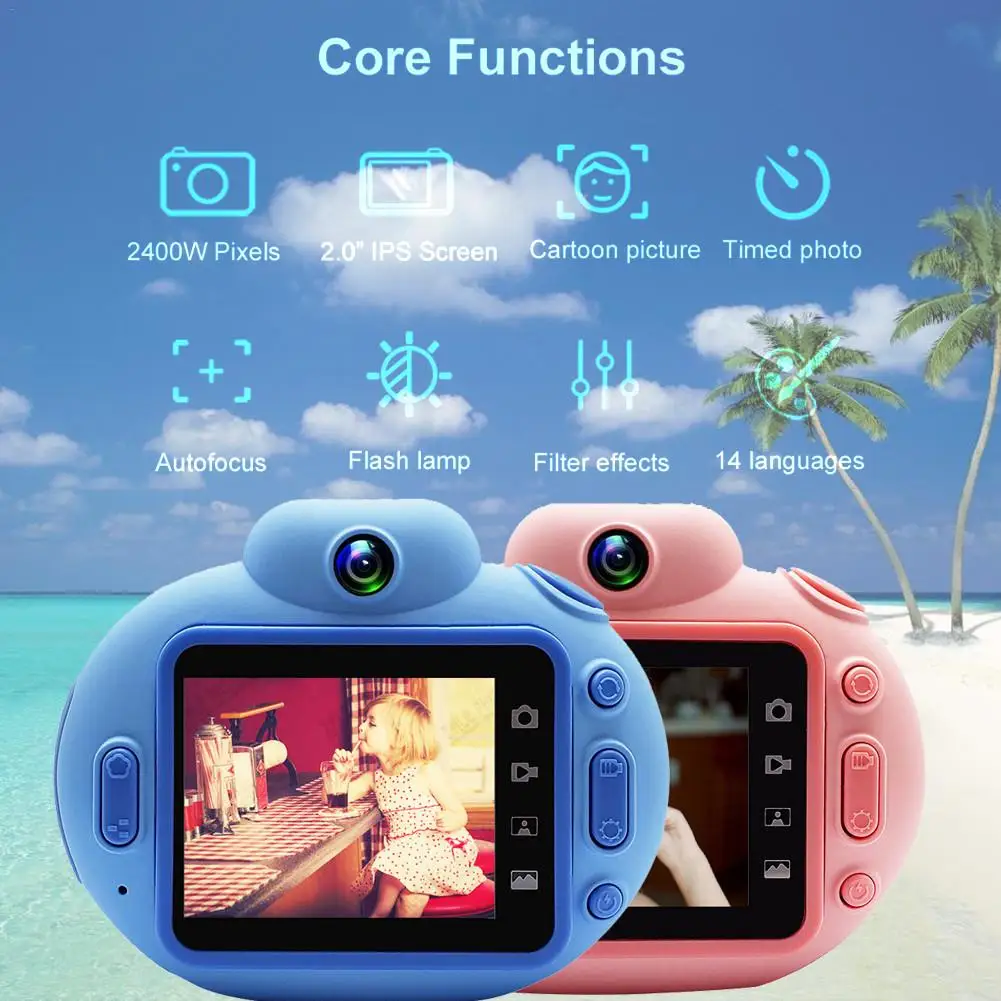 Детская мини мультипликационная цифровая камера 1080P HD видео запись портативная