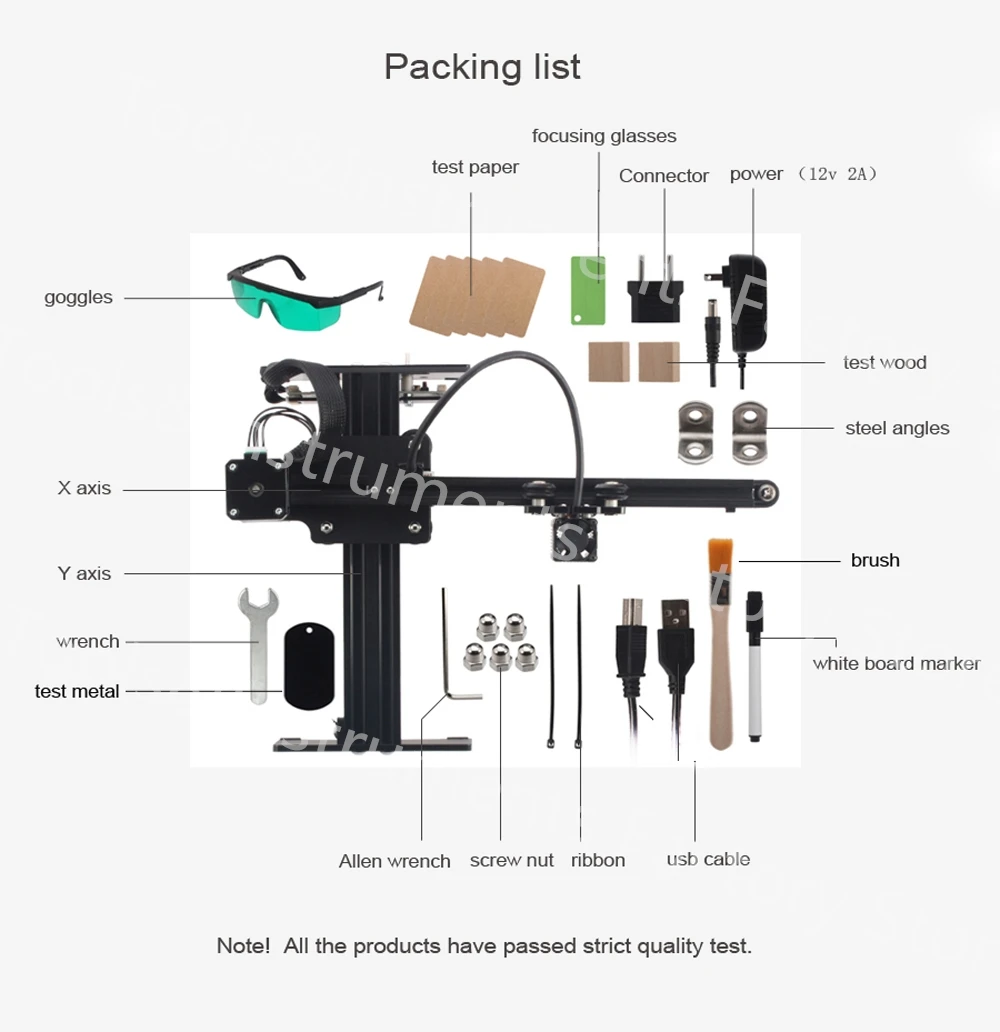 Металлический лазерный гравер 20 Вт автономное приложение с беспроводным
