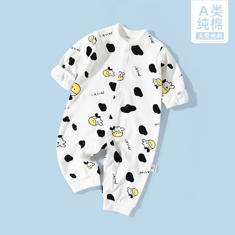 

2021 New Baby Boys Girls Romper Cotton Long Sleeve Cows Jumpsuit Infant Clothing Autumn Newborn Baby Clothes Children's clothing