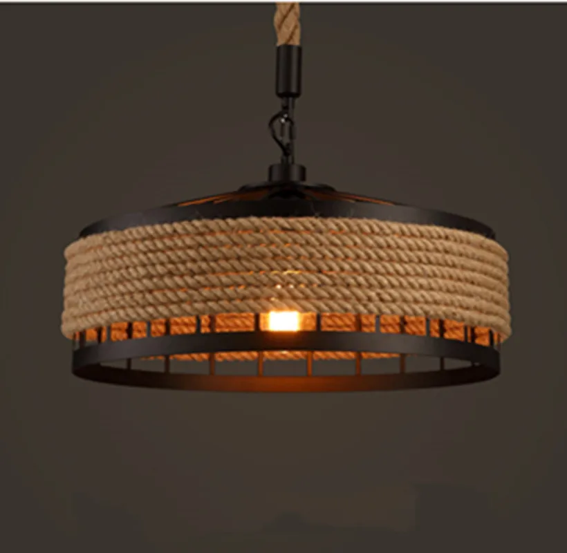 Промышленная металлическая кухонная веревка винтажные подвесные светильники