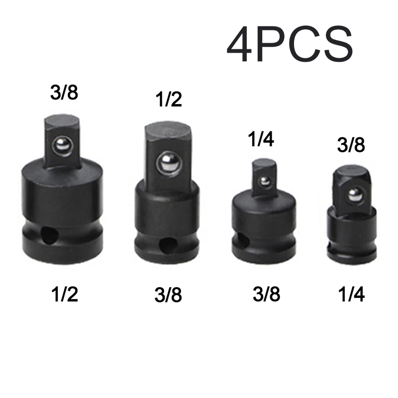 4pcs 1 4 3 8 1 2 Ratchet Wrench Socket Adapter Spanner Keys Set Converter Drive Reducer Electrophoresis Process Blacken Tools Sockets Aliexpress