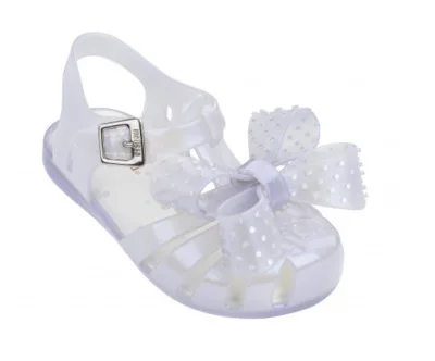 

Mini Melissa children's sandals New Kids Girl jelly shoes wave point three-dimensional bow baby beach sandals Non-slip HMI018