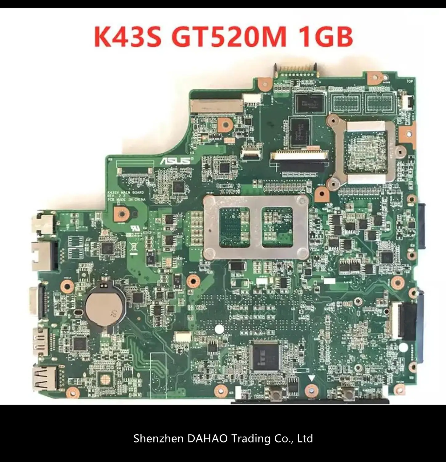 

K43SJ laptop Motherboard For ASUS X43S A43S K43S A83S A84S K43SV Mainboard REV:4.1 1GB GT520M 100% test OK