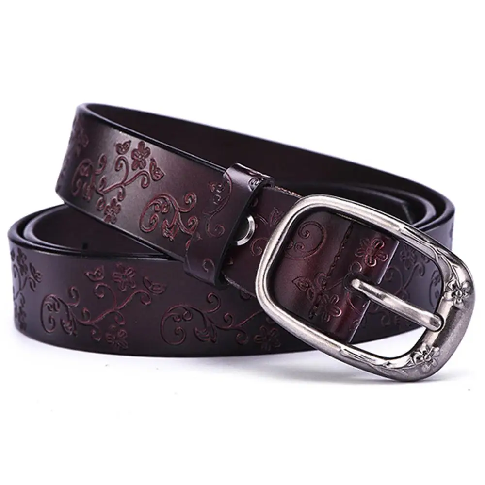 Женский винтажный ремень из воловьей кожи с металлической пряжкой 2 8 см|Женские