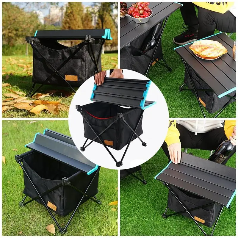 

Aluminum Alloy Table with Storage Bag Fishing Picnic Beach Folding Table Outdoor Portable Backpacking Camping Foldable Desk