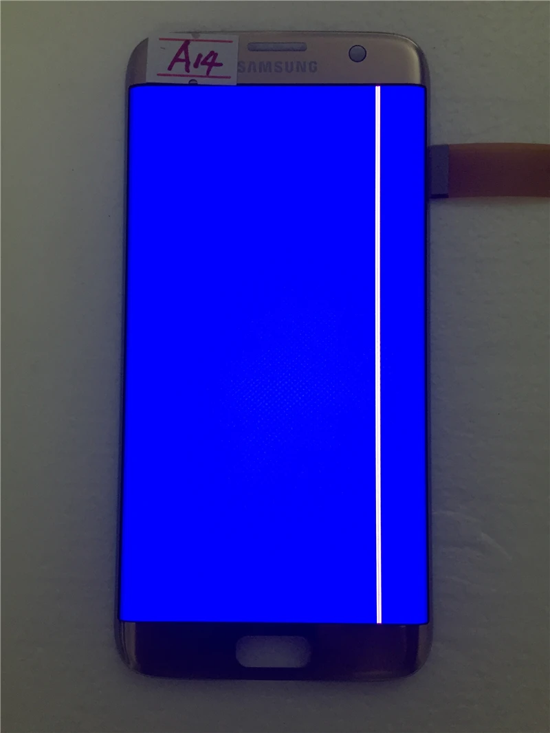 5,5 ''AMOLED lcd для SAMSUNG Galaxy s7 edge G935 G935F сенсорный экран дигитайзер дисплей с линейкой - Цвет: NO.A14 Gold