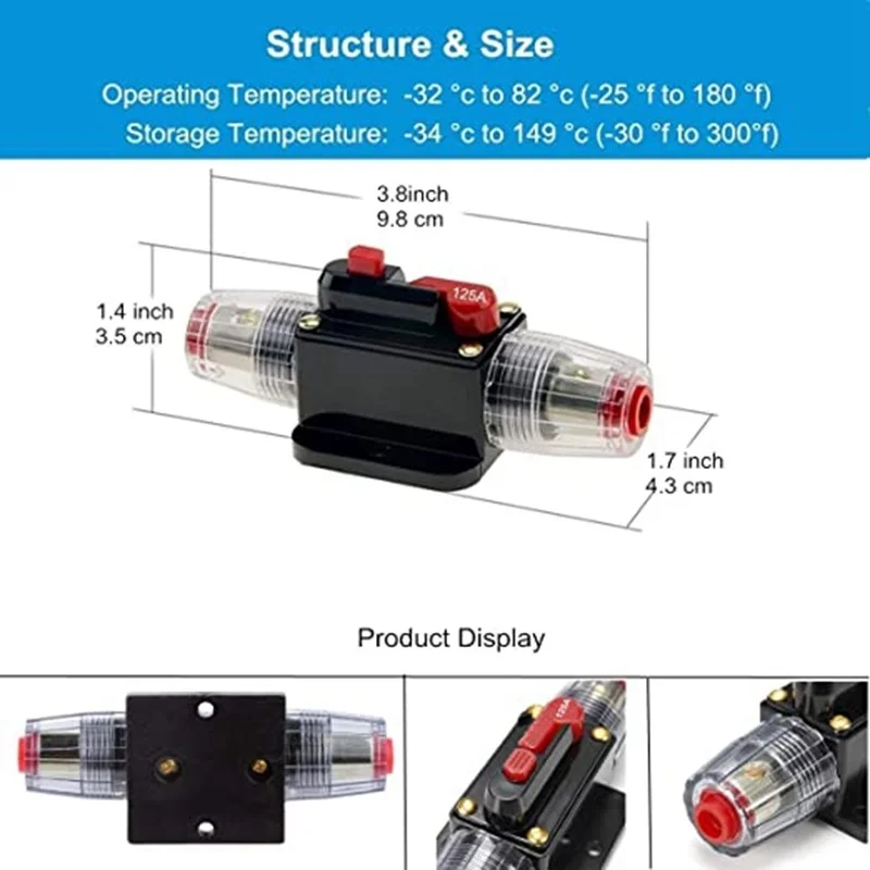 Автомобильное страхование звука 12-24 В постоянного тока 125A для автомобиля морской