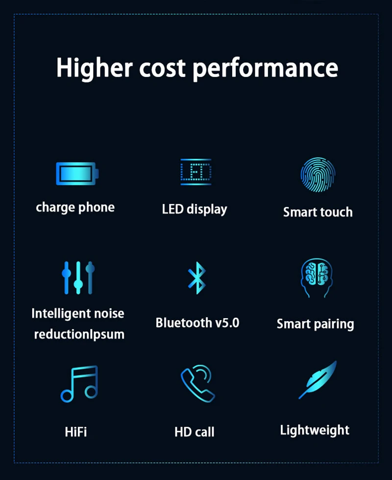 TRER Bluetooth 5,0 беспроводные наушники Встроенный микрофон светодиодный цифровой показывает зарядный чехол наушники-вкладыши мини 8D стерео гарнитура