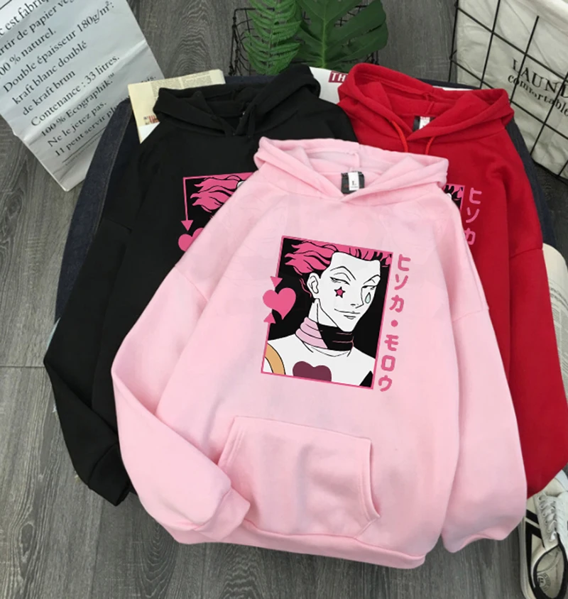 

Зимние толстовки Hisoka morow - Hunter x Hunter, Свободный свитшот, Женский пуловер большого размера с длинным рукавом в стиле Харадзюку