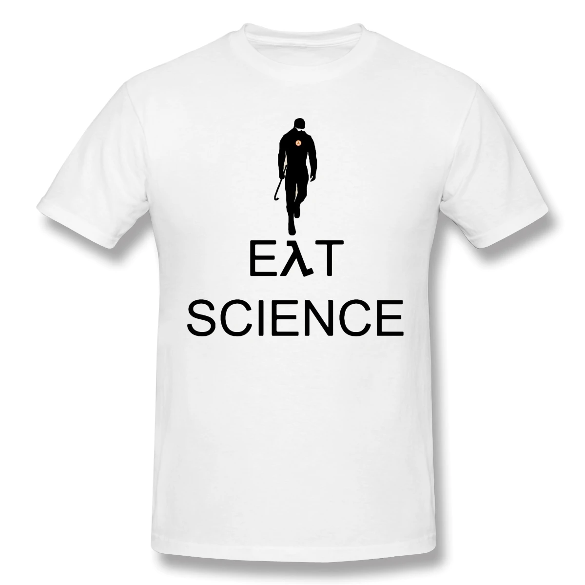 Высококачественная модная футболка с круглым вырезом из 100 хлопка Eat Science