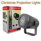 Цветной Рождественский лазерный проектор с 16 узорами, уличное рождественское освещение, новогодний сценический декор для дискотеки, вечеринки
