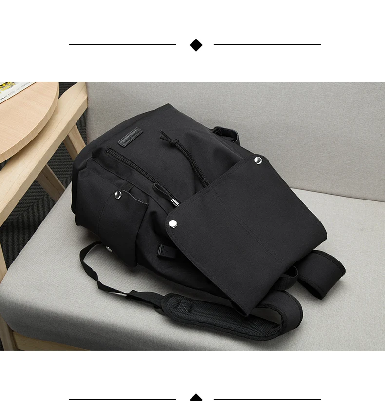 BISON DENIM Модные мужские рюкзаки большой 15 дюймов ноутбук водонепроницаемые дорожные сумки для мужчин USB Противоугонная школьная сумка N2715