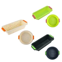 2 pcsset round silicone bread mold toast mould cake diy candy mold bakeware baking dish non stick loaf pans