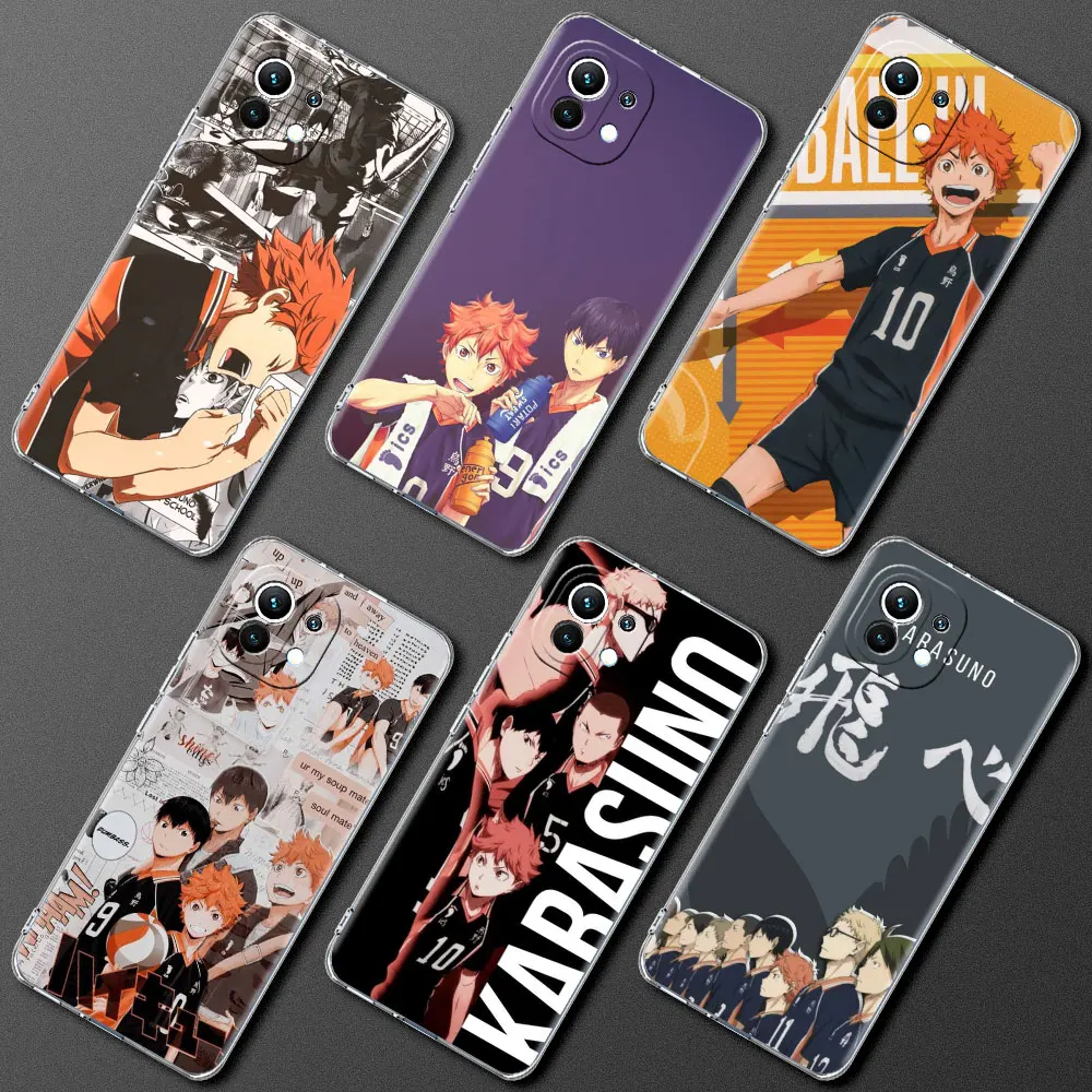 

Soft Case For Xiaomi Mi Poco X3 NFC 10T Pro M3 11 9T Note 10 Lite F3 F1 Clear Silicone Phone Cover Fundas Haikyuu Shoyo Anime