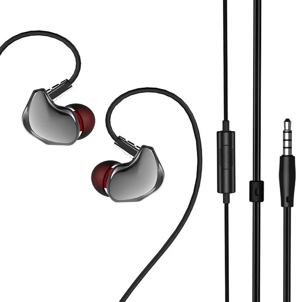 

S1 3.5mm Plug Dual Moving Coil 4D Stereo Music HiFi Wired Earphone Headphone